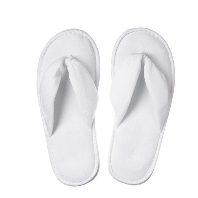 COMO SELECTION Hotel-Slipper Frottee | Flip-Flop | weiß