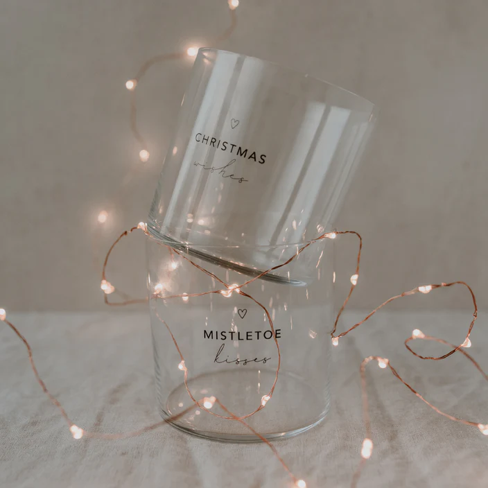 Trinkglas im 2er Set, Christmas schwarz