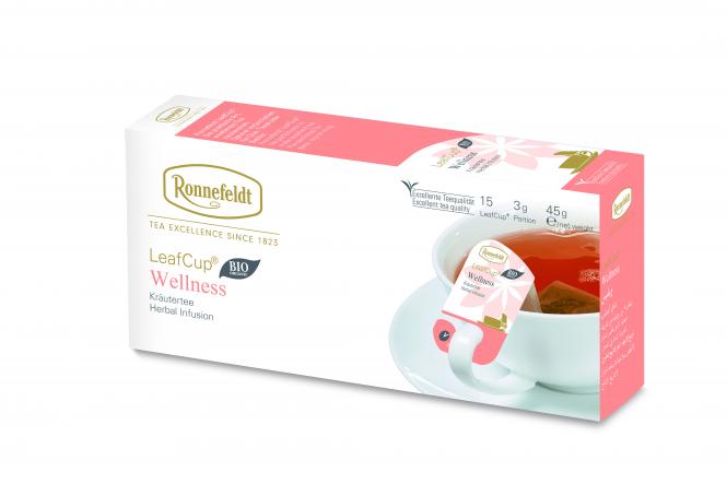 Ronnefeldt LeafCup Wellness BIO Kräutertee | 6 x 15 Stück 