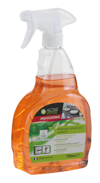 Actae Verde - Badezimmerreiniger und Entkalker, Spray a 750ml, EU Ecolabel