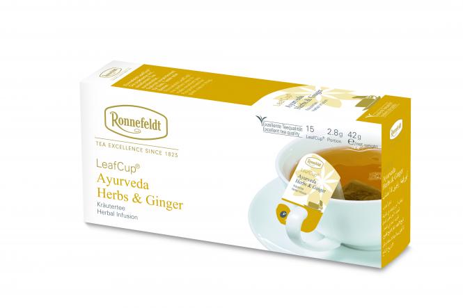 Ronnefeldt LeafCup Ayurveda Herbs & Ginger | 6 x 15 Stück