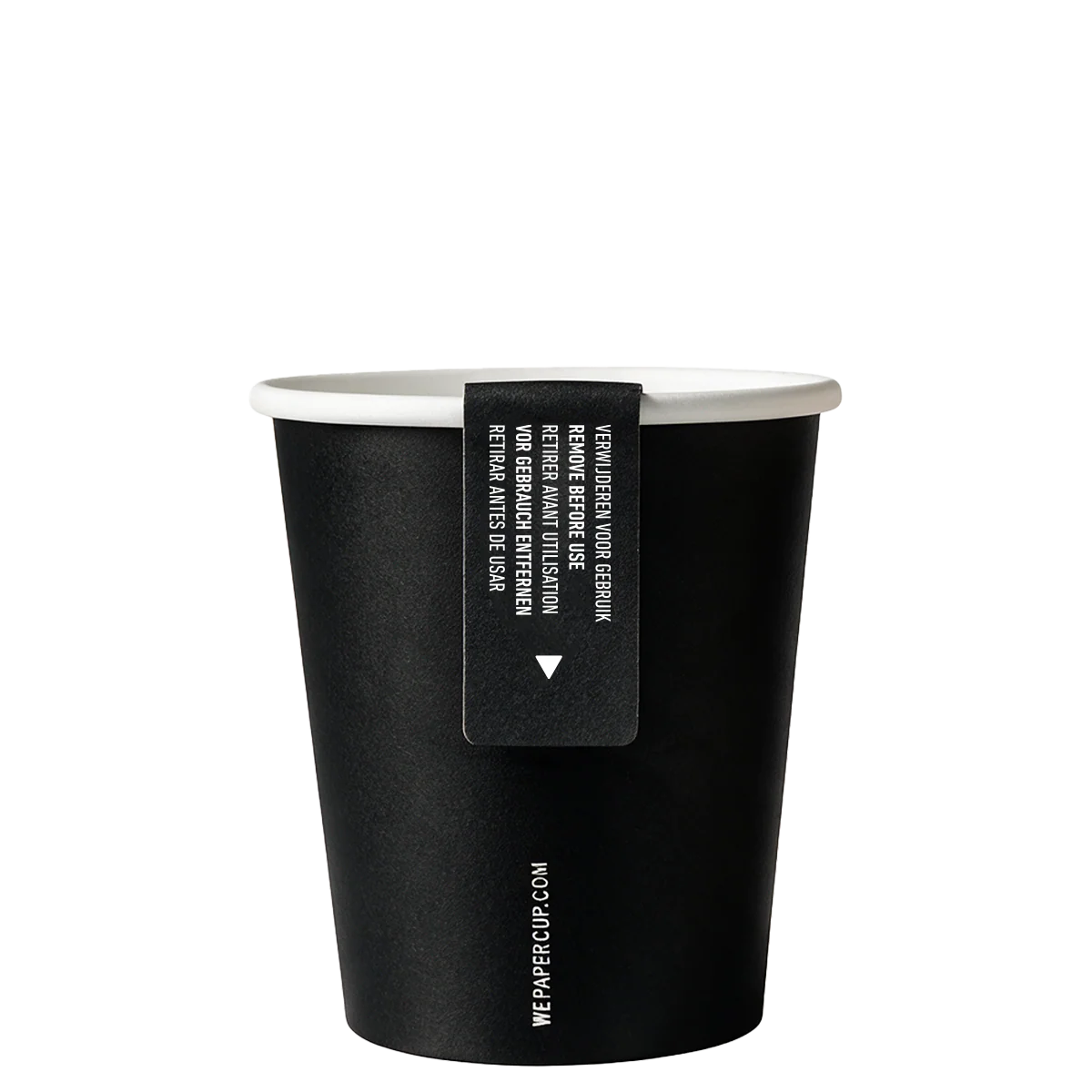 Becher | plastikfrei, recyclebar | einzeln verpackt, 576 Stück, schwarz