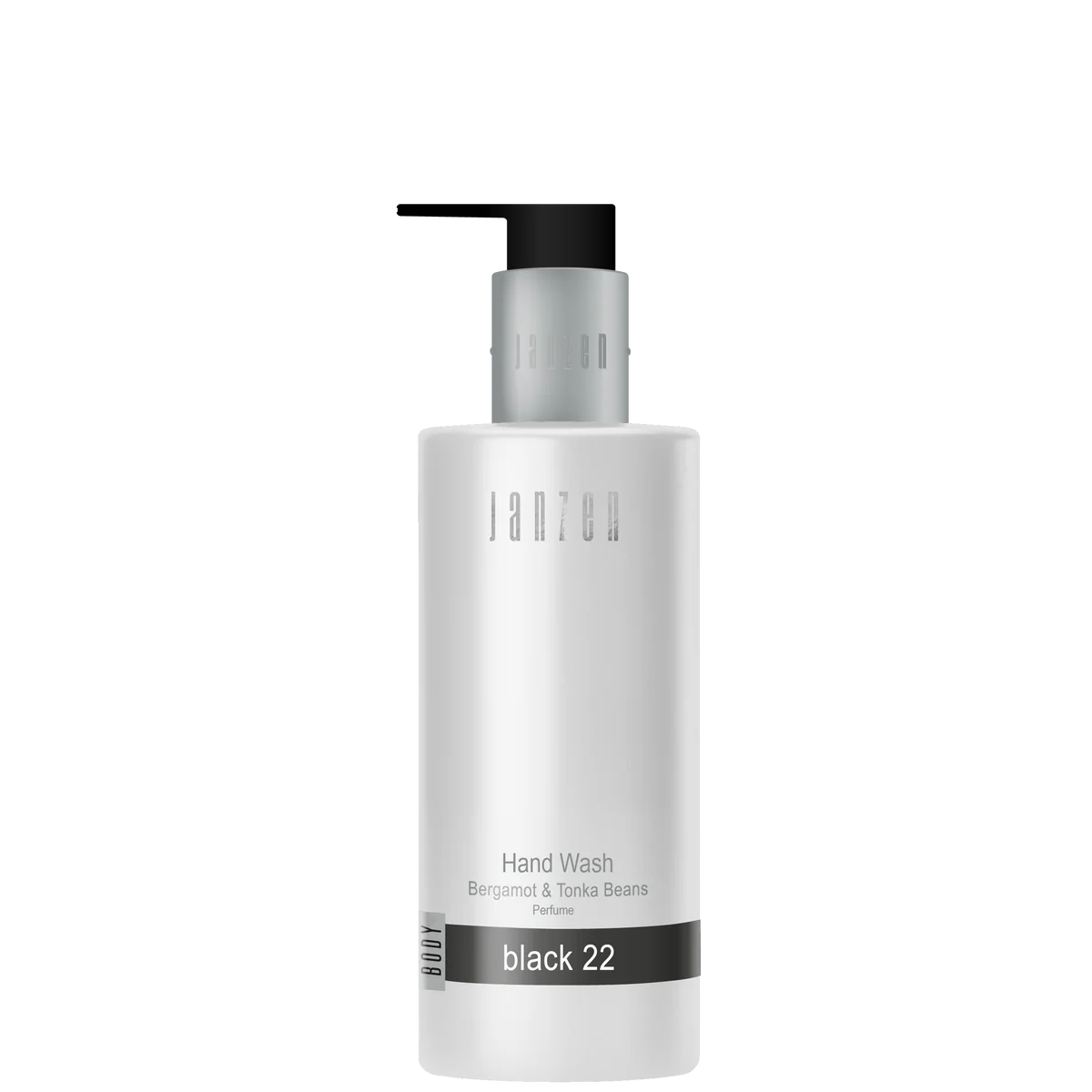 JANZEN Black22, Handseife, 300 ml recycelte Flasche, 30 Stück    