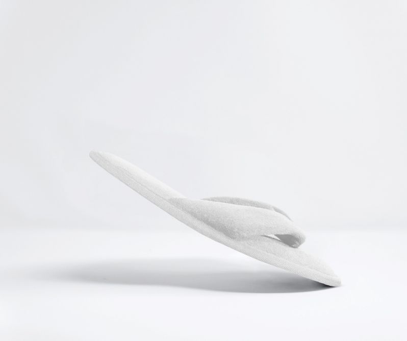 COMO SELECTION Hotel-Slipper Frottee | Flip-Flop | weiß