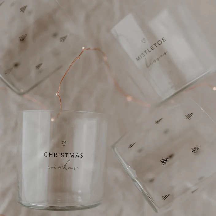 Trinkglas im 2er Set, Christmas schwarz
