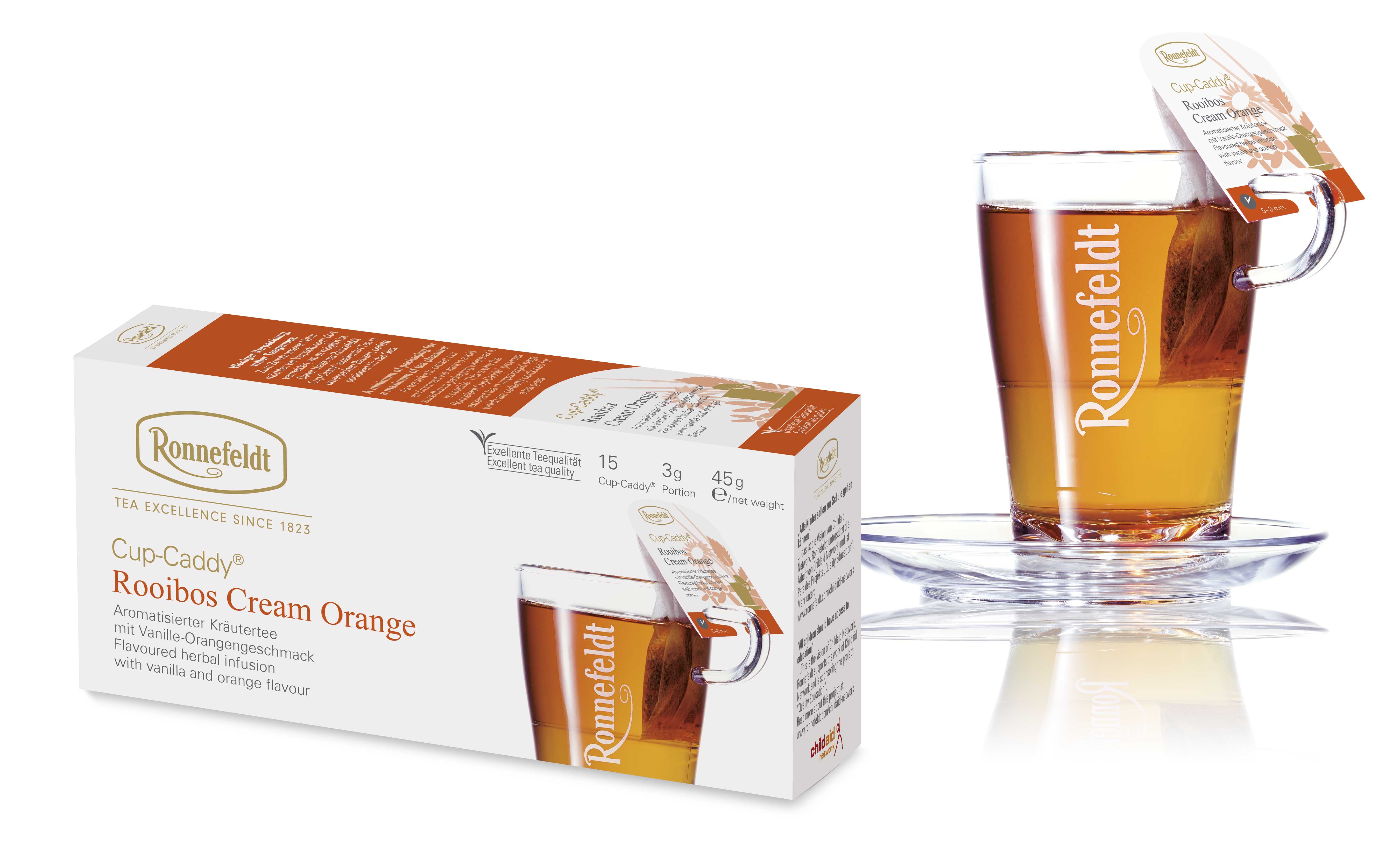 Ronnefeldt CUP CADDY®  Rooibos Cream Orange, 75 Portionen.   