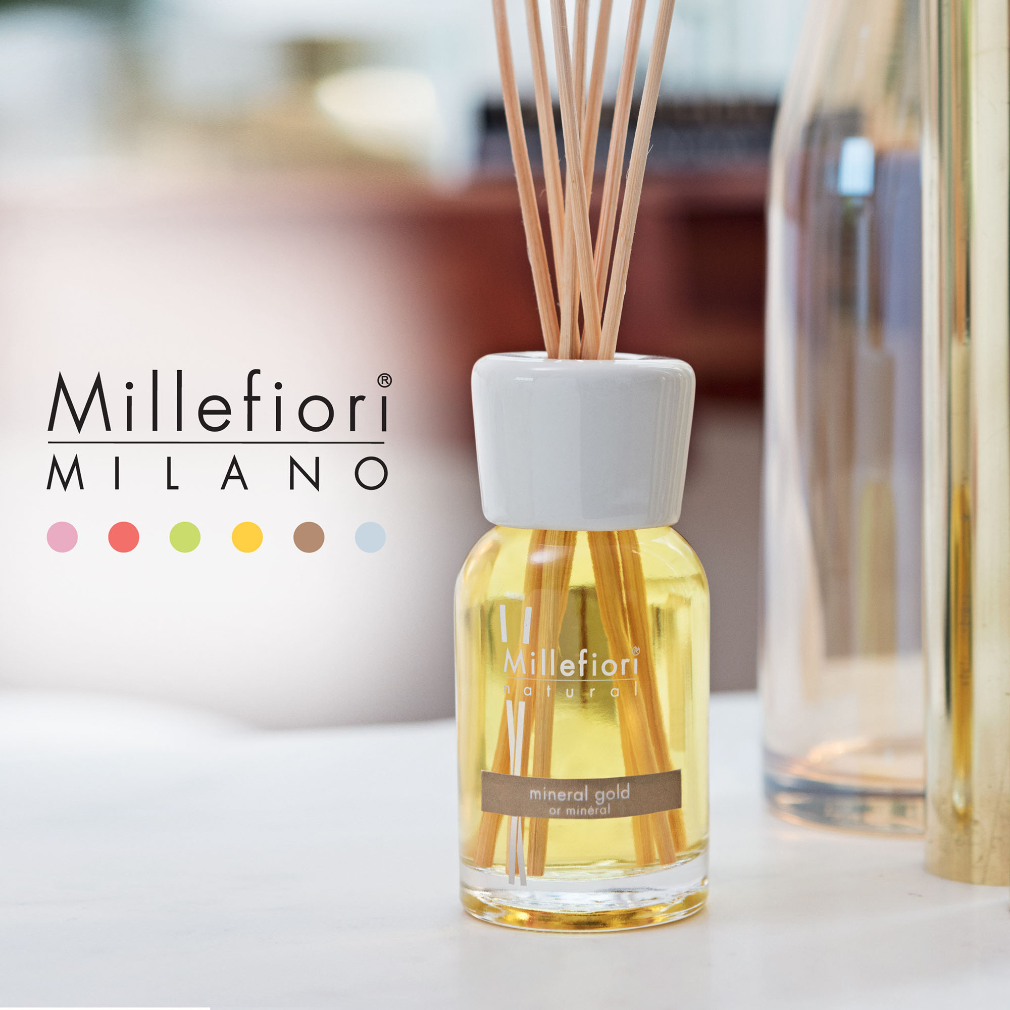 MINERAL GOLD  Millefiori Duftdiffuser 250ml, 1 Stück  