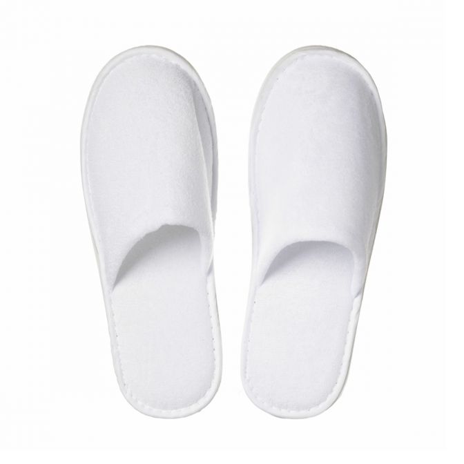 COMO SELECTION Hotel-Slipper Frottee | geschlossen weiss | genoppte Sohle/ 100 Paar