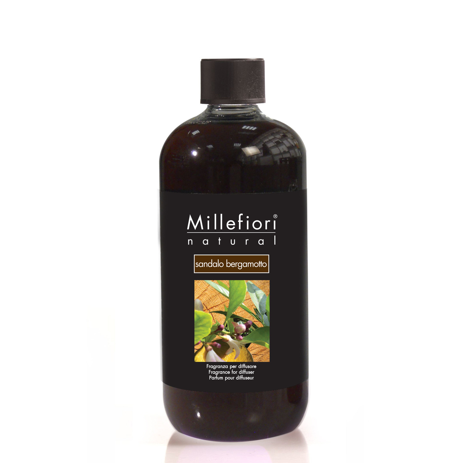 Sandale Bergamotte  Millefiori Nachfüllflaschen,  500ml, 4 Stück  