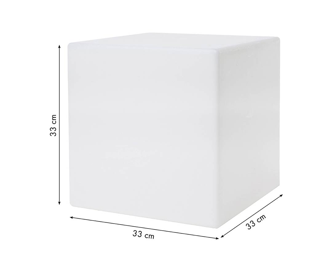 Leuchtwürfel Shining Cube, 33cm, weiß. 