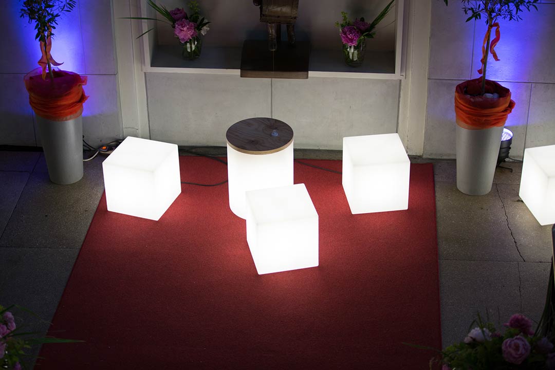 Leuchtwürfel Shining Cube, 33cm, mit RGB LED, bunt