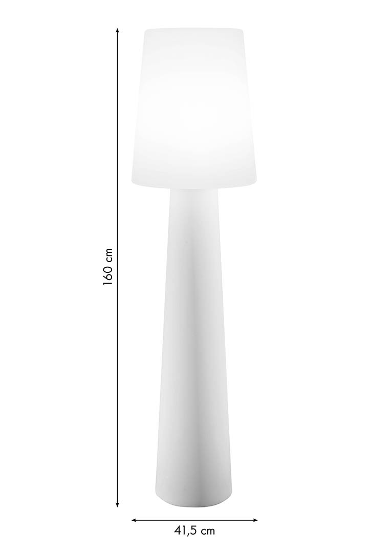 Stehleuchte No.1, 160cm, Farbe weiß mit RGB LED , bunt