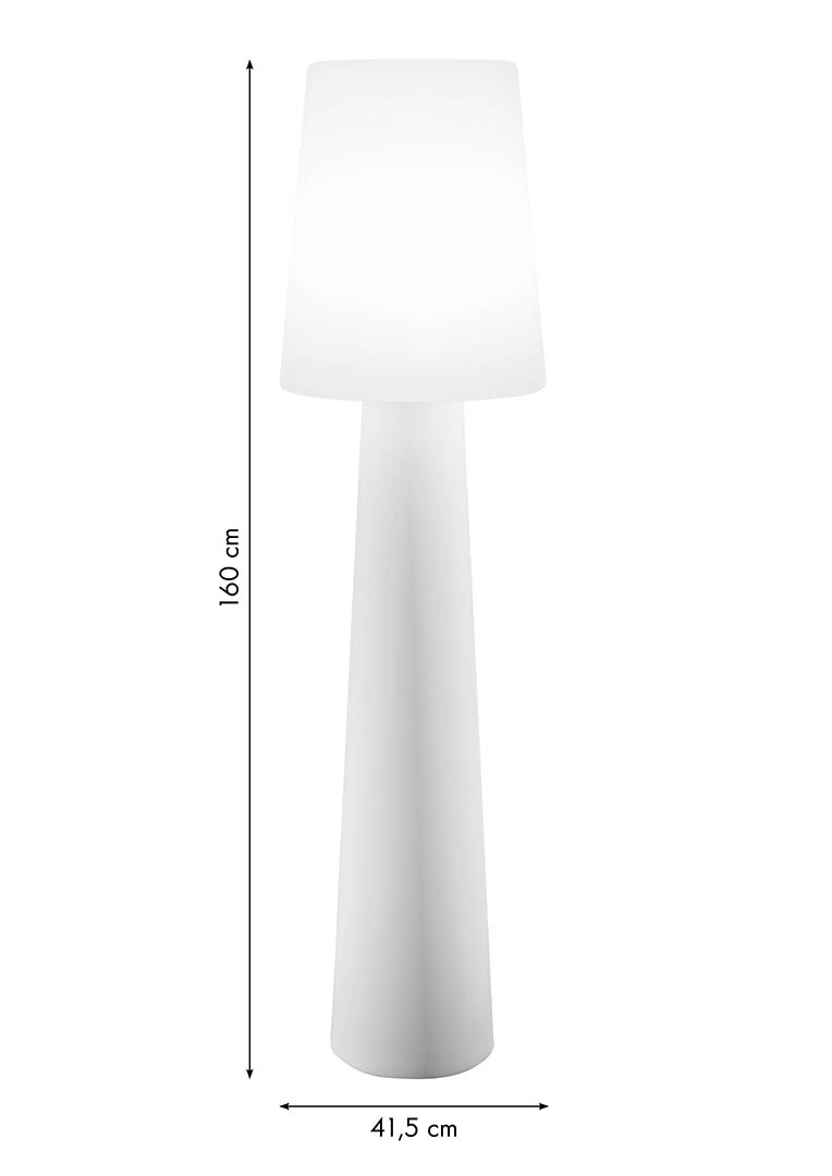 Stehleuchte No.1, 160cm, Farbe weiß mit WW LED