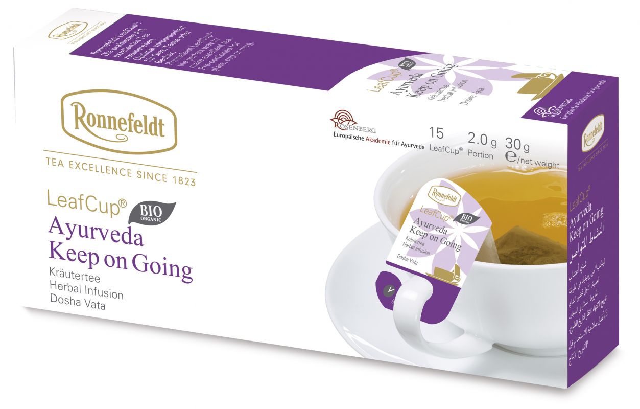 Ronnefeldt LeafCup Ronnefeldt BIO Ayurveda Tee, Keep on Going | 6 x 15 Stück.