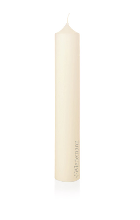 Kaminkerze Elfenbein 300mmx80mm, Cello verpackt.