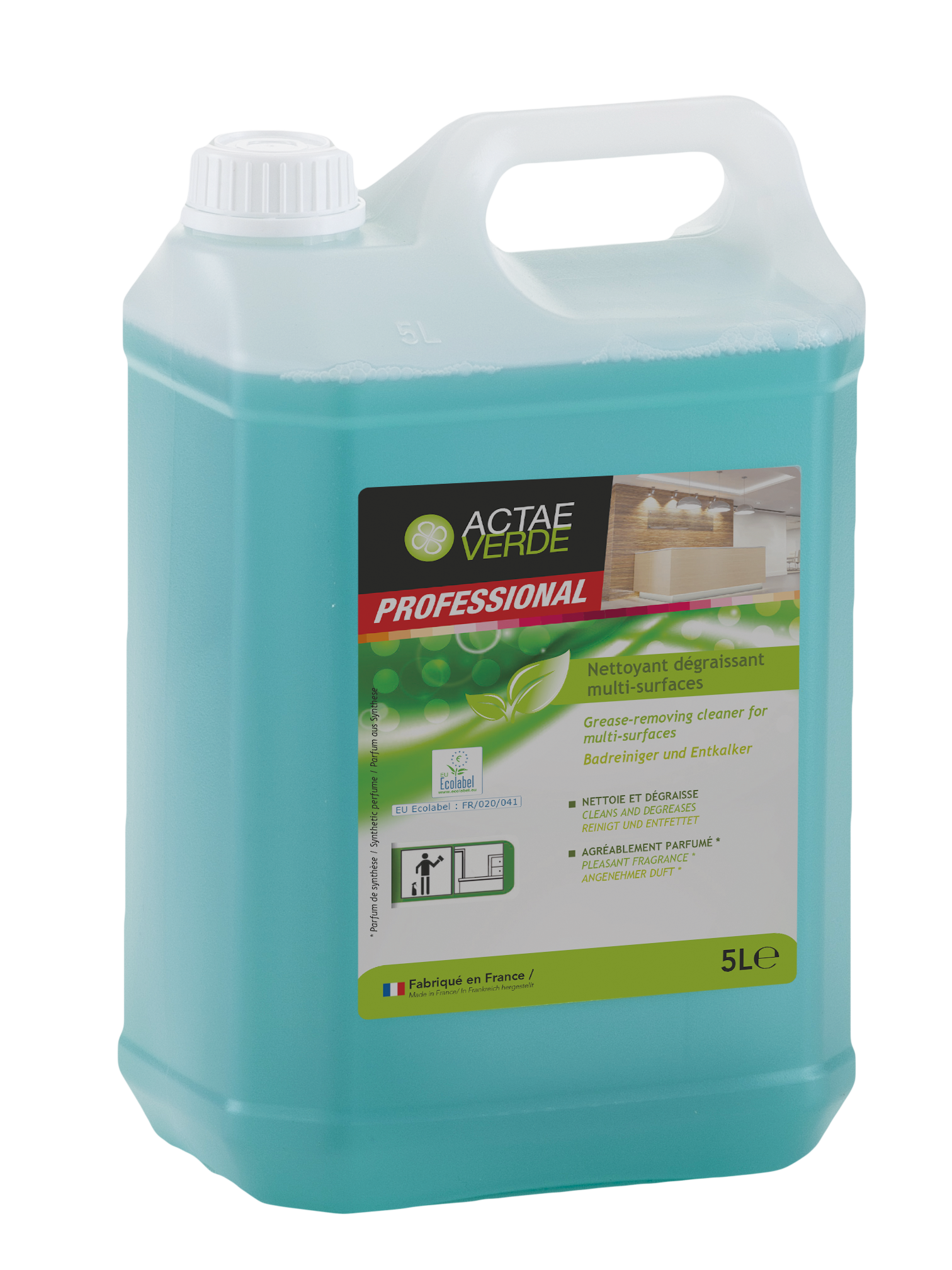 Actae Verde - Küchenreiniger/ Fettlöser, 2 x 5 Liter Kanister, EU Ecolabel 