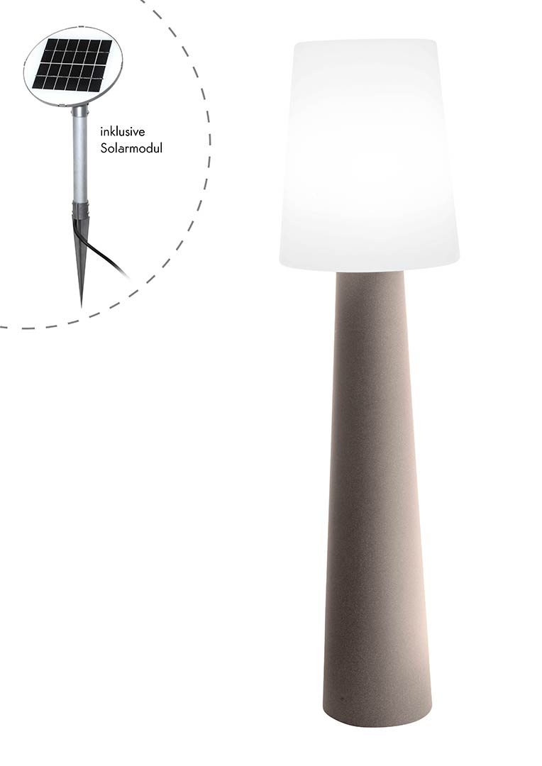 Stehleuchte No.1, 160cm, Farbe sand mit RGB LED , bunt Stehleuchte No.1, 160cm, Farbe sand mit RGB LED , bunt