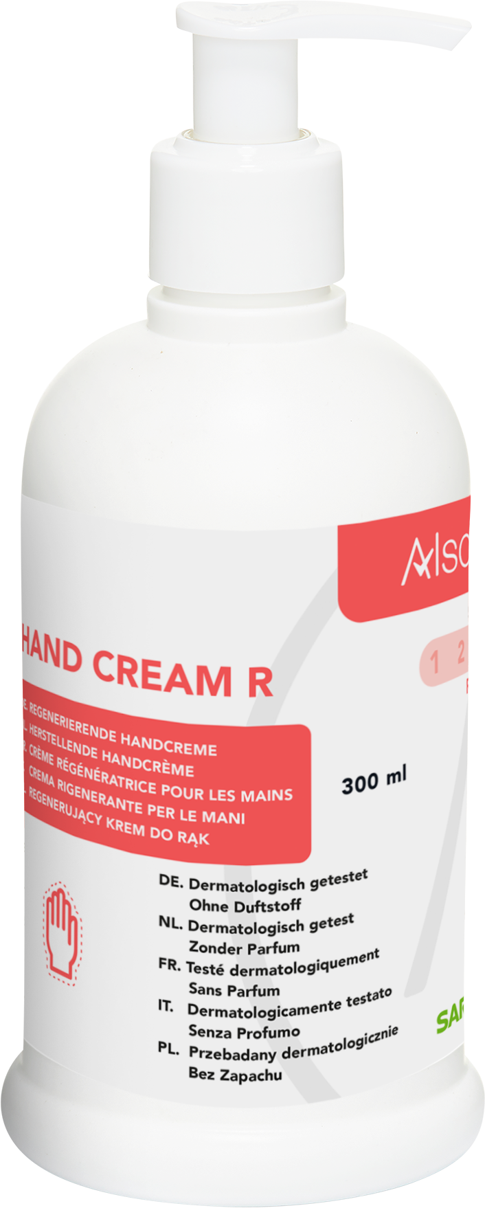 SARAYA Alsoft Handcreme R- repair 300ml Rundflasche mit Pumpe